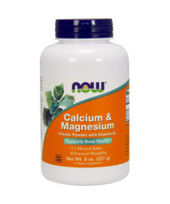 Calcium et Magnésium, Citrate en poudre avec Vitamine D3 - 227g