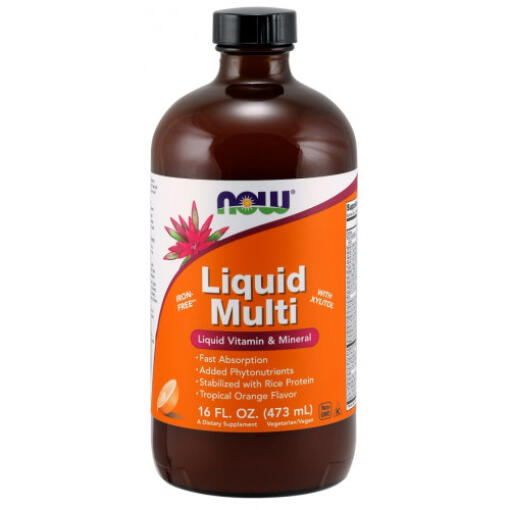 Liquid Multi, Tropical Orange (sans fer) - 473 ml.