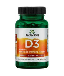 Vitamine D-3, 5000 UI - 250 softgels