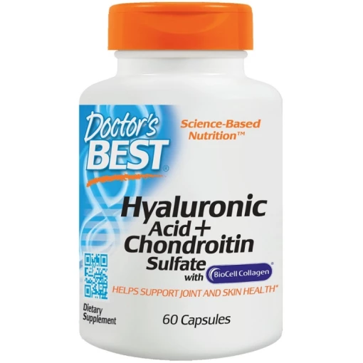 Doctor's Best - Hyaluronic Acid + Chondroitin Sulfate with BioCell Collagen - 60 caps