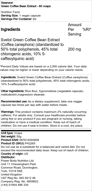 Extrait de grains de café vert - 60 vcaps – Image 2