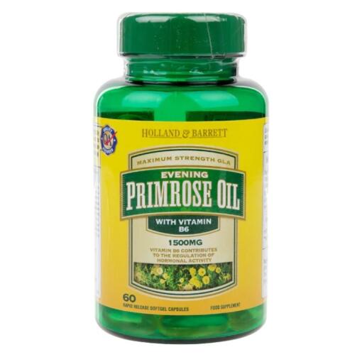 Holland & Barrett - Evening Primrose Oil 1500mg Plus Vitamin B6 60 caps