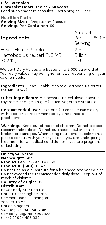 Florassist Heart Health - 60 vcaps – Image 2