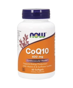 NOW Foods - CoQ10 with Lecithin & Vitamin E 400mg - 60 softgels
