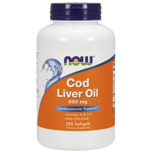 NOW Foods - Cod Liver Oil 650mg - 250 softgels