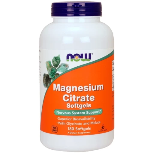 NOW Foods - Magnesium Citrate Softgels 180 softgels