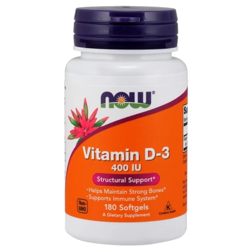 NOW Foods - Vitamin D-3 400 IU - 180 softgels