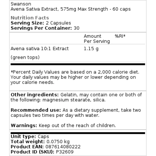 575mg Max Strength - 60 caps