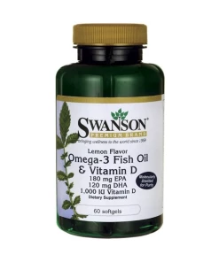 Swanson - Omega-3 Fish Oil with Vitamin D - 60 softgels