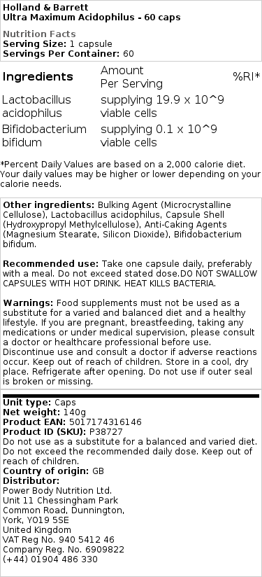 acidophilus ultra maximum - 60 gélules – Image 2