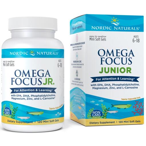 Omega Focus Junior - 120 mini softgels