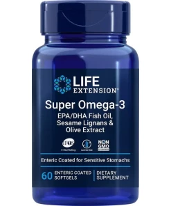 Super Omega-3 EPA/DHA with Sesame Lignans & Olive Extract - 60 enteric coated softgels
