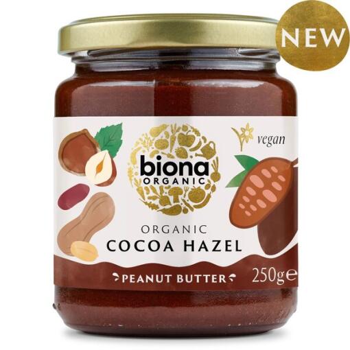 Biona Organic - Kakao Hasselnødde Jordnøddesmør - 250 g