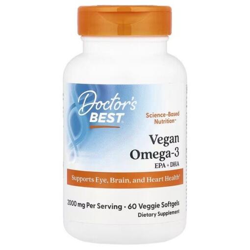 Doctor's Best - Vegan Omega-3 EPA + DHA - 60 veggie softgels