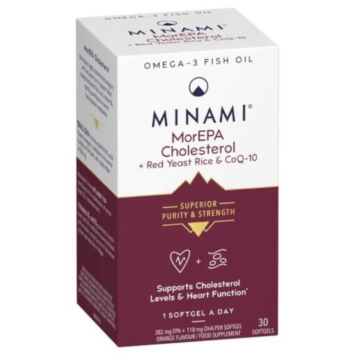 Minami - morepa kolesterol + røde gærris & coq-10 - 30 softgels