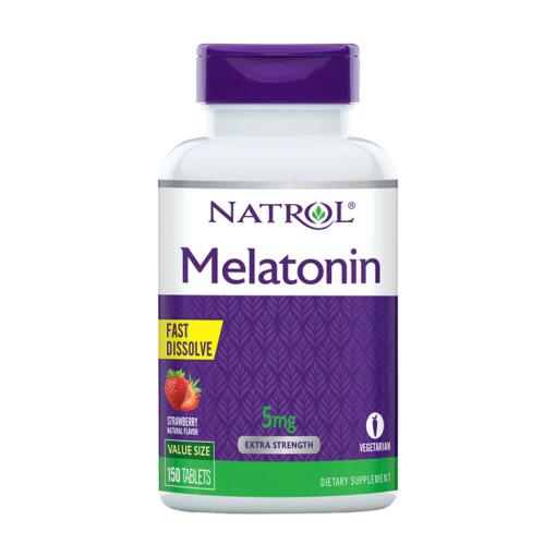 Natrol - Natrol - Melatonin 5 mg 150 Jordbærtabletter