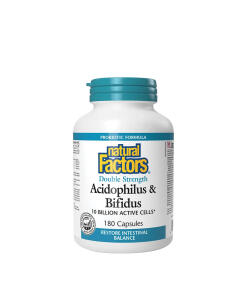 Natural Factors - Natural Factors Acidophilus & Bifidus Double Strength (180 Capsules)