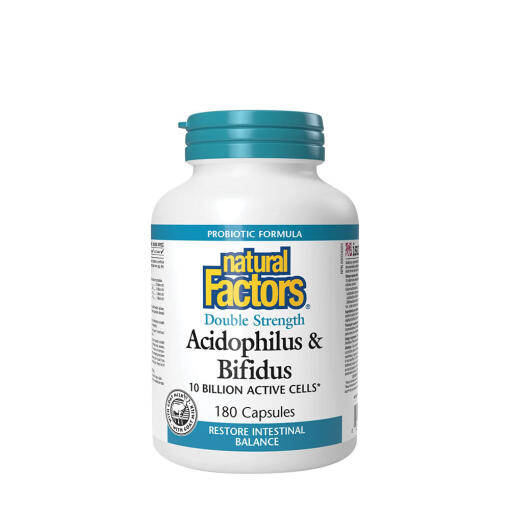 Natural Factors - Natural Factors Acidophilus & Bifidus Double Strength (180 Capsules)