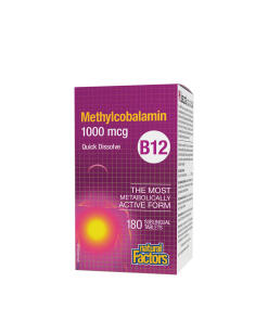 Natural Factors - Natural Factors B12 Methylcobalamin 1000 mcg (180 Tablets)