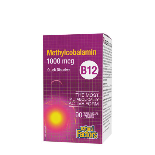 Natural Factors - Natural Factors B12 Methylcobalamin 1000 mcg (90 Tablets)