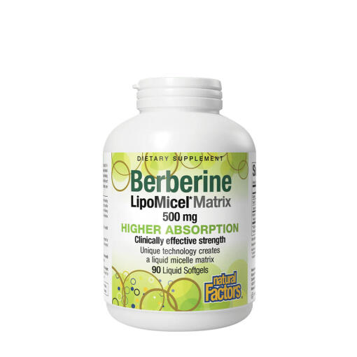 Natural Factors - Natural Factors Berberine LipoMicel Matrix - 500 mg Berberine (90 Softgels)