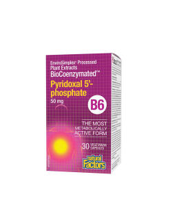 Natural Factors - Natural Factors BioCoenzymated Pyridoxal 5-Phosphate B6 50 MG (30 Veggie Capsules)