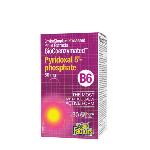 Natural Factors - Natural Factors BioCoenzymated Pyridoxal 5-Phosphate B6 50 MG (30 Veggie Capsules)