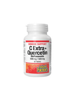 Natural Factors - Natural Factors C Extra + Quercetin Bioflavonoids 500 mg / 500 mg (90 Tablets)