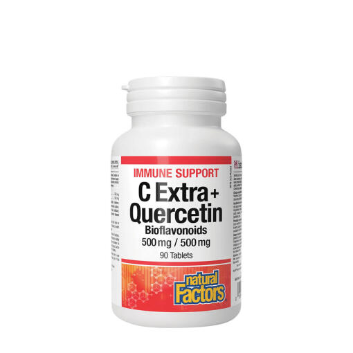 Natural Factors - Natural Factors C Extra + Quercetin Bioflavonoids 500 mg / 500 mg (90 Tablets)
