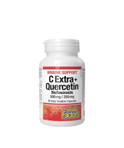 Natural Factors - Natural Factors C Extra + Quercetin Bioflavonoids 500 mg/250 mg (90 Capsules)