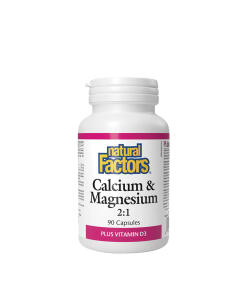 Natural Factors - Natural Factors Calcium & Magnesium 2:1 Plus Vitamin D3 (90 Capsules)