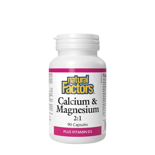 Natural Factors - Natural Factors Calcium & Magnesium 2:1 Plus Vitamin D3 (90 Capsules)
