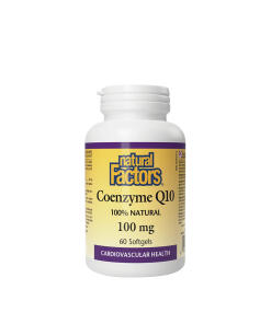 Natural Factors - Natural Factors Coenzyme Q10 100 % Natural 100 mg (60 Softgels)