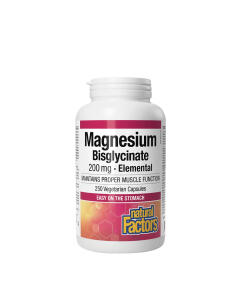 Natural Factors - Natural Factors Magnesium Bisglycinate Pure 200 mg (250 Capsules)