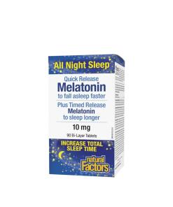 Natural Factors - Natural Factors Melatonin Quick Release Plus Timed Release 10 mg (90 Tablets)