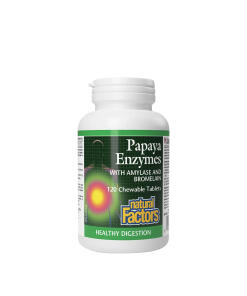Natural Factors - Natural Factors Papaya Enzymes with Amylase and Bromelain (120 Chewables)