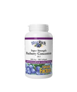 Natural Factors - Natural Factors Super Strength Blueberry Concentrate 500 mg (180 Softgels)