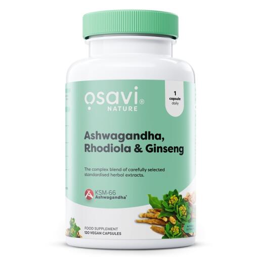 Osavi - Ashwagandha + Rhodiola & Ginseng - 120 vegan caps