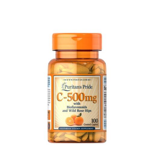 Puritan's Pride - Puritan's Pride Vitamin C-500 mg with Bioflavonoids & Rose Hips (100 Caplets)