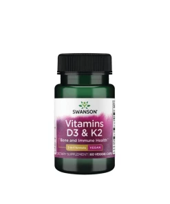 Swanson - Swanson Vitamins D3 & K2  (60 Capsules)