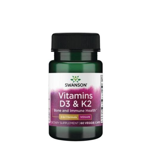 Swanson - Swanson Vitamins D3 & K2  (60 Capsules)