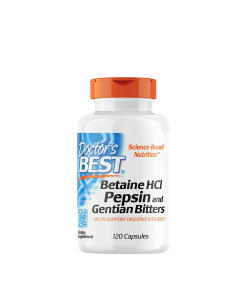Doctor's Best - Betaine HCl Pepsin & Gentian Bitters - 120 caps