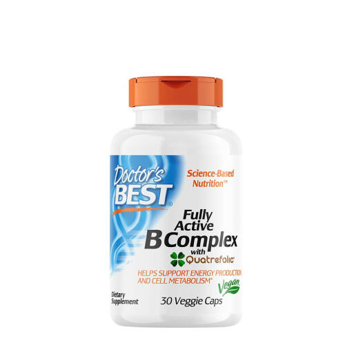 Doctor's Best - Fully Active B-Complex with Quatrefolic - 30 vcaps