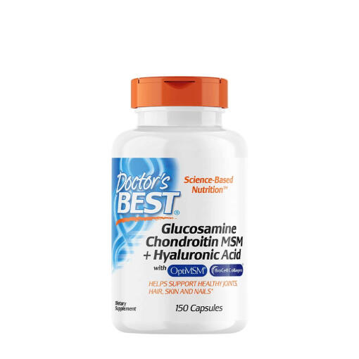Doctor's Best - Glucosamine Chondroitin MSM + Hyaluronic Acid - 150 caps