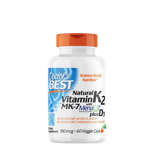 Doctor's Best - Natural Vitamin K2 MK7 with MenaQ7 plus D3