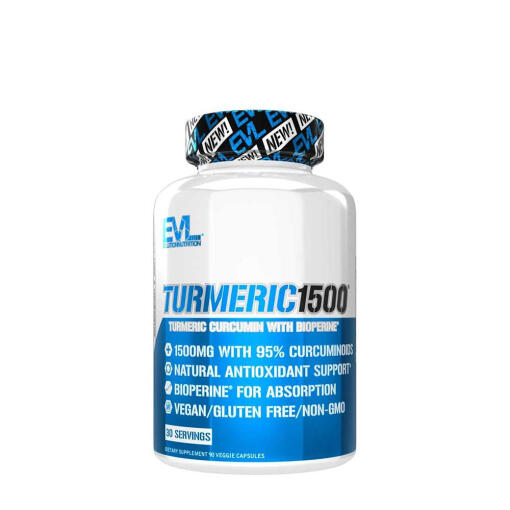 EVLution Nutrition - Evlution Nutrition - Turmeric 1500 (90 Veggie Capsules)