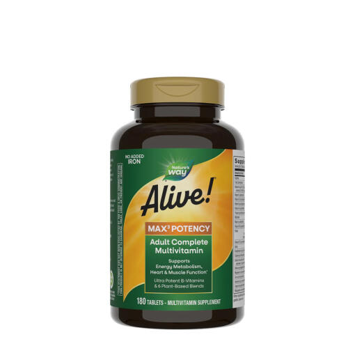 Natures Way - Nature's Way - Alive!® Max3 Daily Multivitamin Without Iron (180 Tablets)