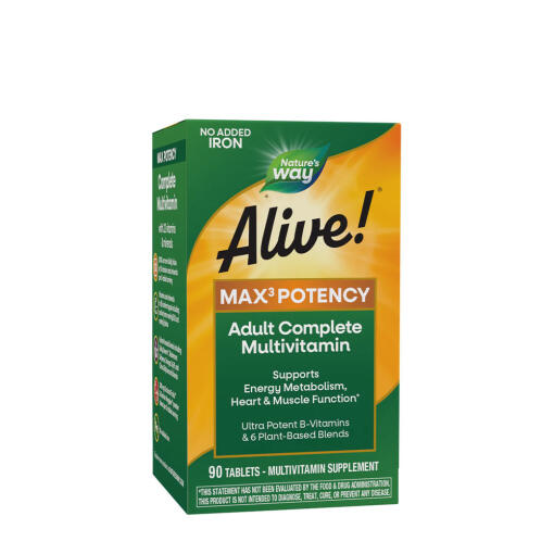 Natures Way - Nature's Way - Alive!® Max3 Daily Multivitamin Without Iron (90 Tablets)