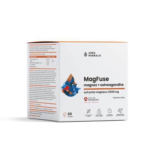 Aura Herbals - AURA HERBALS MagFuse: magnesium + ashwagandha (30 pcs.)