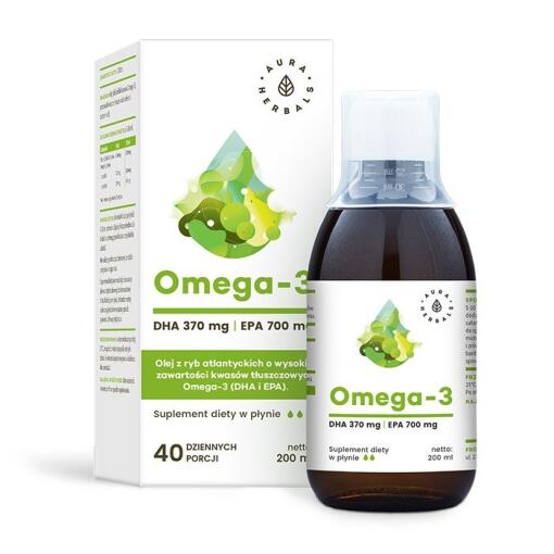 Aura Herbals - AURA HERBALS Omega-3 -370 DHA / 700 EPA (200 ml / 6